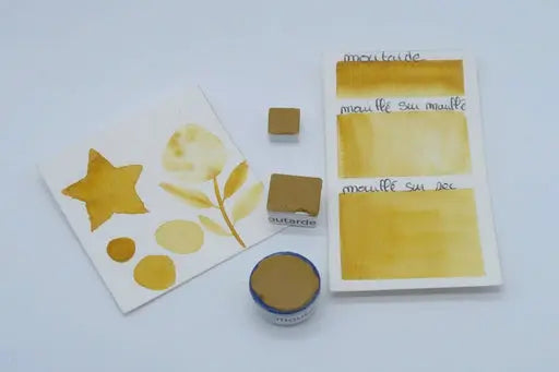 Moutarde Cœur d'aquarelles acheter aquarelle artisanale