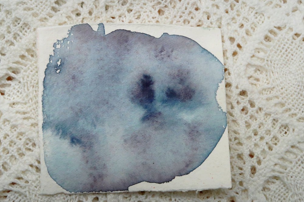 Bleu mystique Cœur d'aquarelles acheter aquarelle artisanale