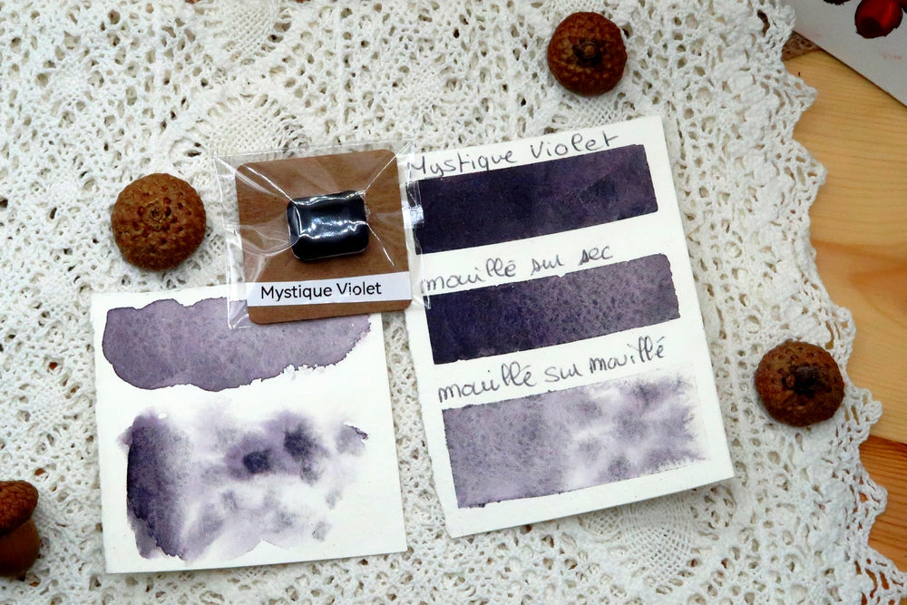 Violet mystique Cœur d'aquarelles acheter aquarelle artisanale