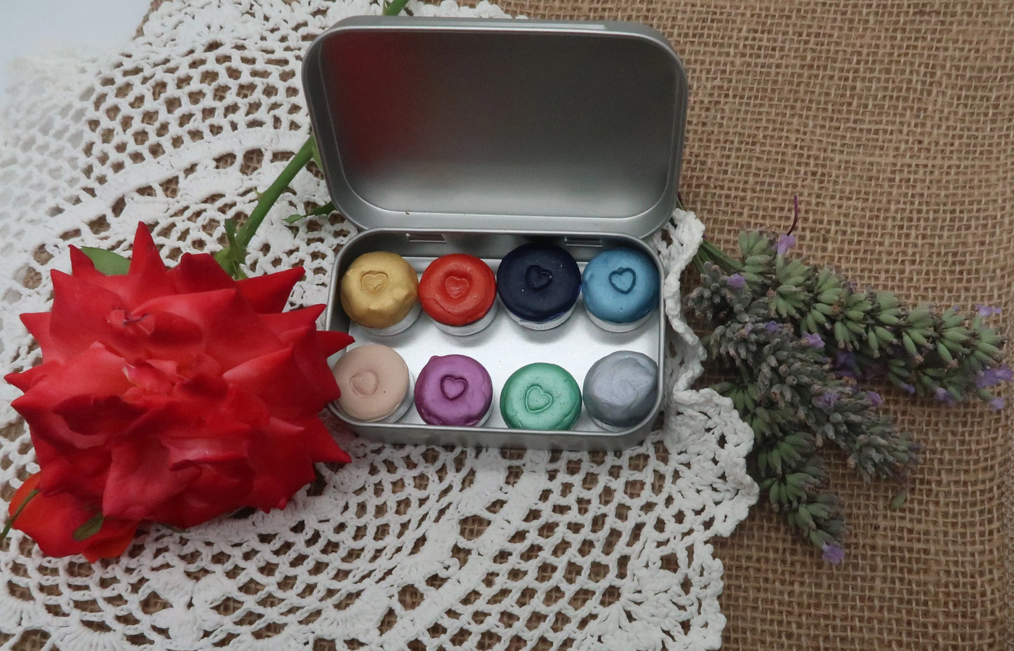 Palette couleur d'été Cœur d'aquarelles